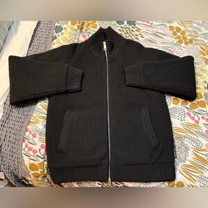 Carhartt Men's Black WIP Banley Zip-Up Sweater Jacket